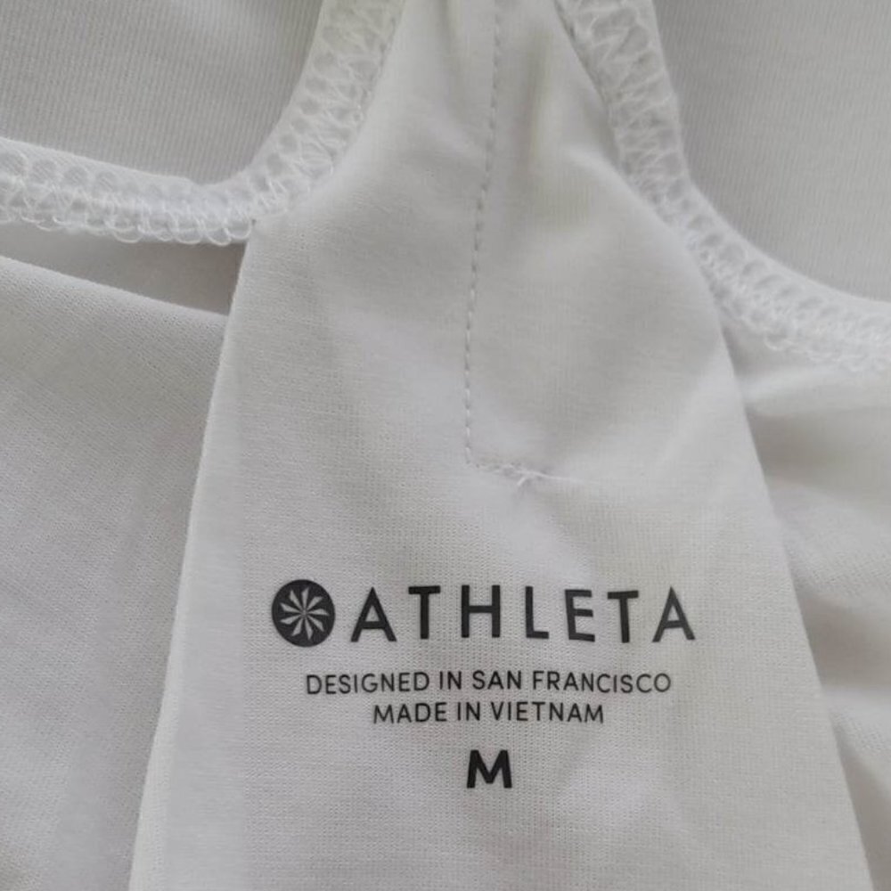Athleta White Tank Top #189 Size M - Picture 8 of 9